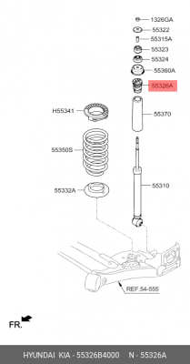 Отбойник амортизатора подвески 55326-B4000 HYUNDAI KIA