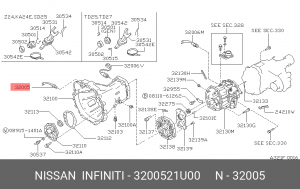 Датчик скорости 3200521U00 NISSAN