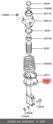 Амортизатор подвески 5535025000 HYUNDAI KIA
