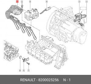 Катушка зажигания 8200025256 RENAULT