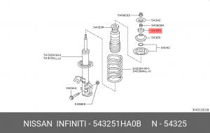 Шайба стопорная 54325-1HA0B NISSAN