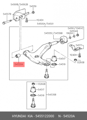 Сайлентблок 54551-22000 HYUNDAI KIA