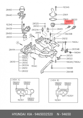 Датчик температуры охлаждающей жидкости 94650-32520 HYUNDAI KIA