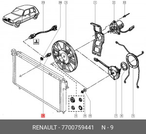 Датчик включения вентилятора 7700759441 RENAULT
