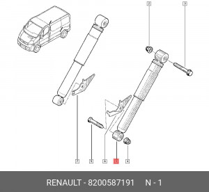 Амортизатор подвески 8200587191 RENAULT