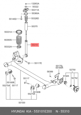 Амортизатор подвески 55310-1E200 HYUNDAI KIA