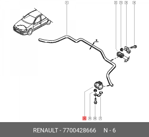 Втулка стабилизатора 7700428666 RENAULT