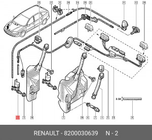 Электронасос стеклоомывателя 8200030639 RENAULT