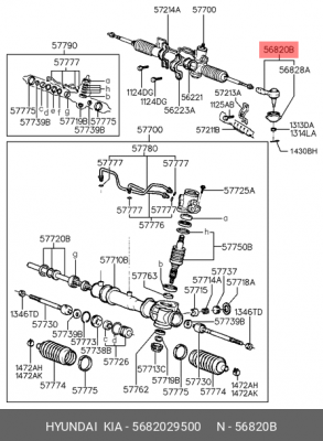 Наконечник рулевой тяги 5682029500 HYUNDAI KIA