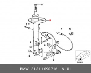 Амортизатор подвески 31311090716 BMW