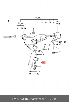 Опора шаровая подвески 5453028020 HYUNDAI KIA