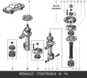 Амортизатор подвески 7700796964 RENAULT