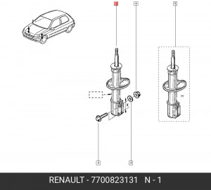 Амортизатор подвески 7700823131 RENAULT
