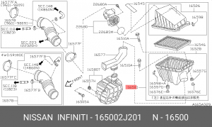 Деталь 165002J201 NISSAN