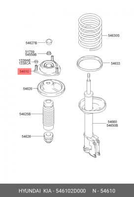 Опора амортизатора подвески 54610-2D000 HYUNDAI KIA