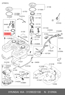 Фильтр топливный 310902D100 HYUNDAI KIA
