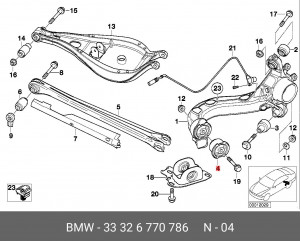 Сайлентблок 33 32 6 770 786 BMW