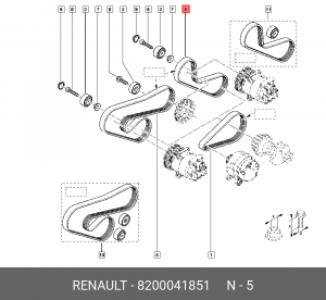 Ремень приводной 82 00 041 851 RENAULT