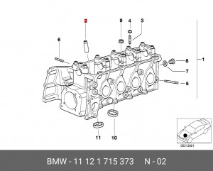 Направляющая втулка клапана 11 12 1 715 373 BMW