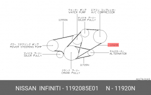 Ремень приводной 11920-85E01 NISSAN
