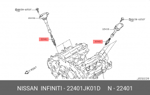 Свеча зажигания 22401-JK01D NISSAN