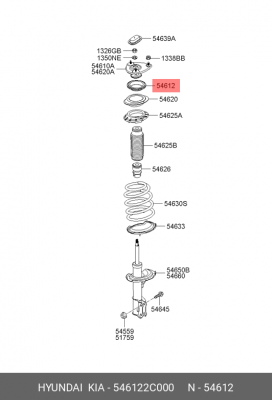 Подшипник опоры амортизатора подвески 546122C000 HYUNDAI KIA