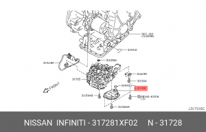 Фильтр масляный АКПП 317281XF02 NISSAN