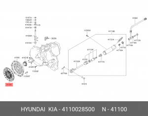 Диск сцепления 4110028500 HYUNDAI KIA