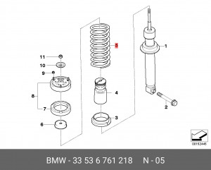 Пружина подвески 33 53 6 761 218 BMW