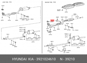 Датчик кислородный (лямбда-зонд) 3921024610 HYUNDAI KIA