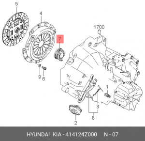 Подшипник выжимной сцепления 414124Z000 HYUNDAI KIA