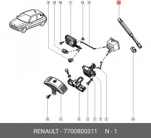 Амортизатор крышки багажника 7700800311 RENAULT