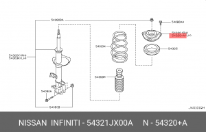 Опора амортизатора подвески 54321-JX00A NISSAN
