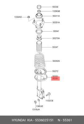 Амортизатор подвески 5536025151 HYUNDAI KIA
