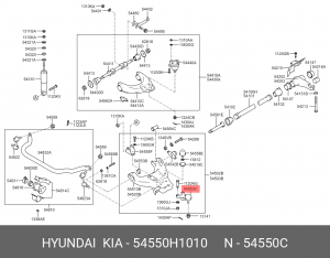 Опора шаровая подвески 54550H1010 HYUNDAI KIA
