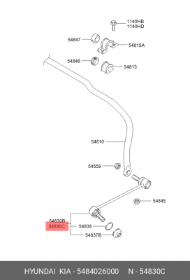 Стойка стабилизатора 54840-26000 HYUNDAI KIA