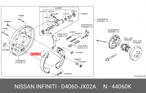 Колодки тормозные барабанные D4060JX02A NISSAN