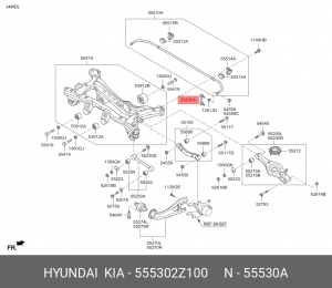 Стойка стабилизатора 555302Z100 HYUNDAI KIA