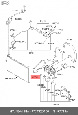 Ремень приводной 977132D100 HYUNDAI KIA