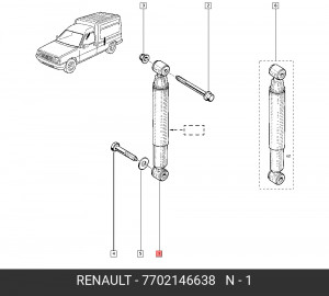 Амортизатор подвески 7702146638 RENAULT