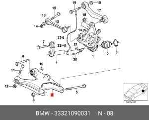 Рычаг подвески 33 32 1 090 031 BMW
