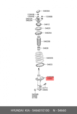 Амортизатор подвески 54660-1E100 HYUNDAI KIA