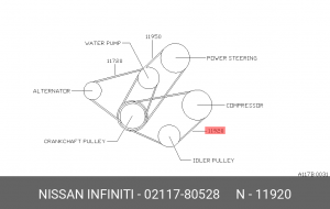 Ремень приводной 02117-80528 NISSAN