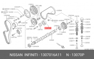 Ролик ремня приводного 1307016A11 NISSAN