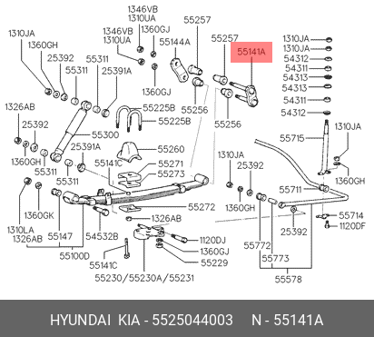 Серьга рессоры 5525044003 HYUNDAI KIA