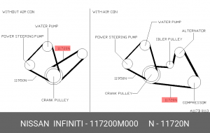 Ремень приводной 11720-0M000 NISSAN