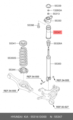 Пыльник амортизатора подвески 55316-1D000 HYUNDAI KIA