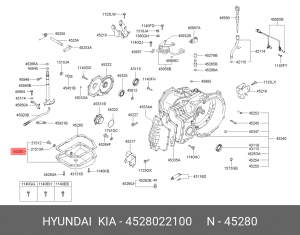 Поддон масляный АКПП 4528022100 HYUNDAI KIA