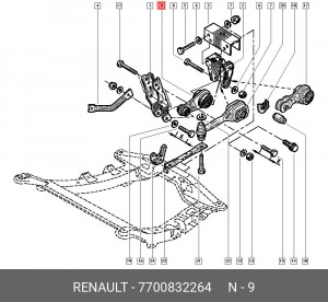 Подушка двигателя 7700832264 RENAULT