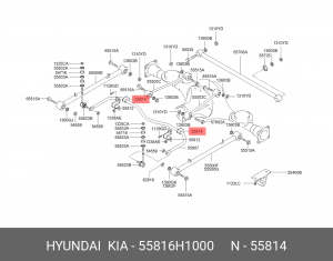 Втулка стабилизатора 55816H1000 HYUNDAI KIA